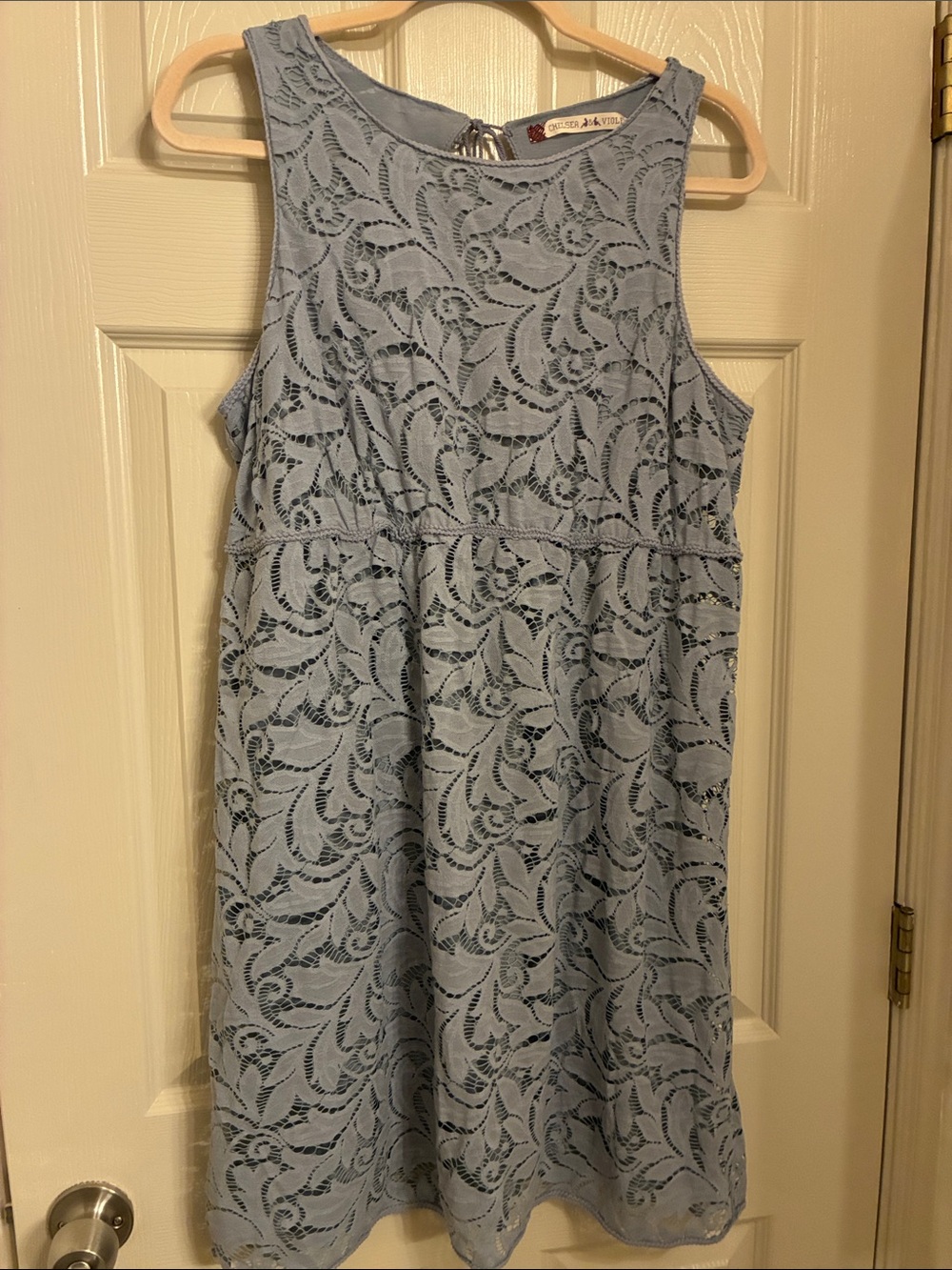 Chelsea & Violet‎ Light Blue Lace Midi Dress